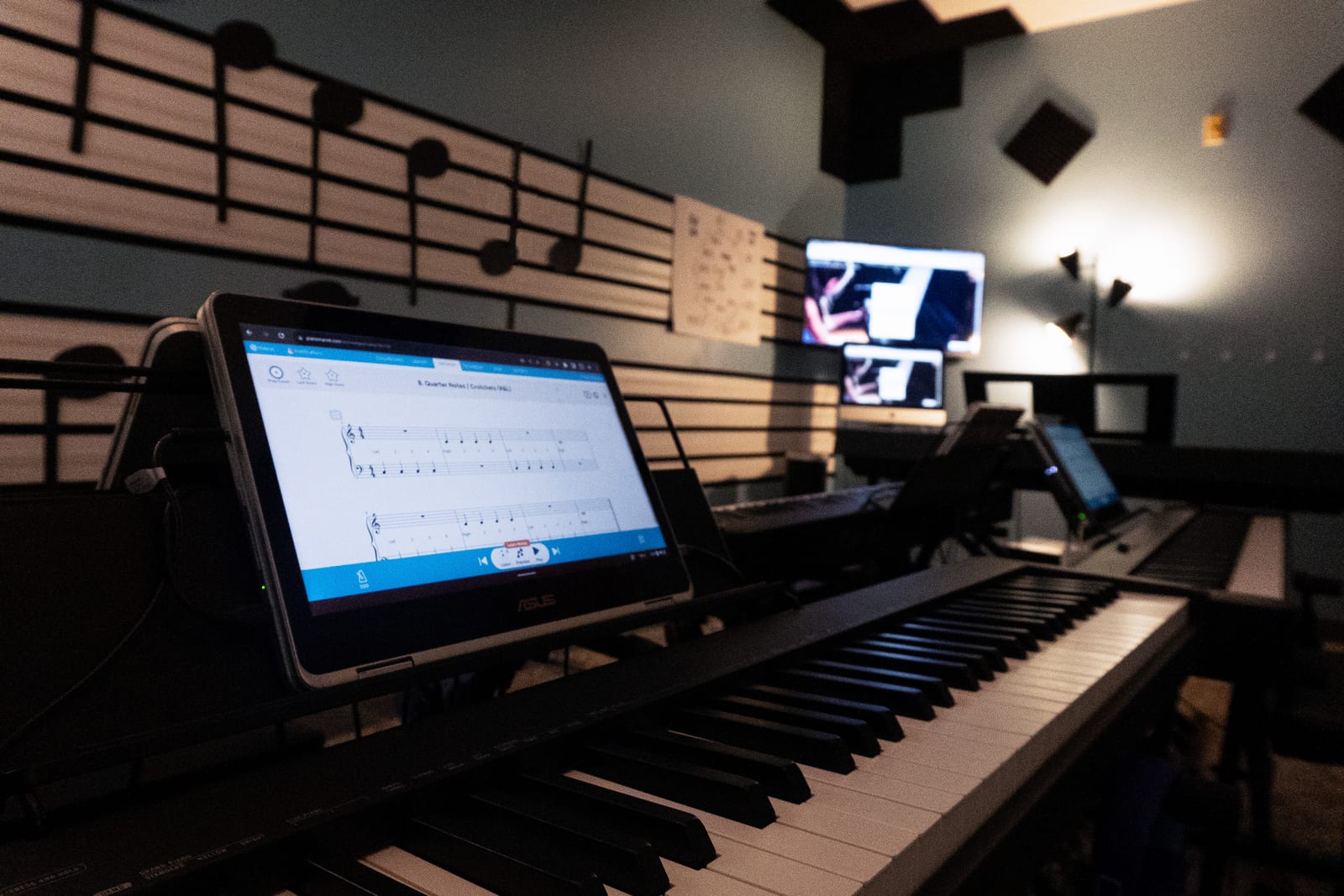 Inside the Twelve Tone Music School studio in Glenview, IL