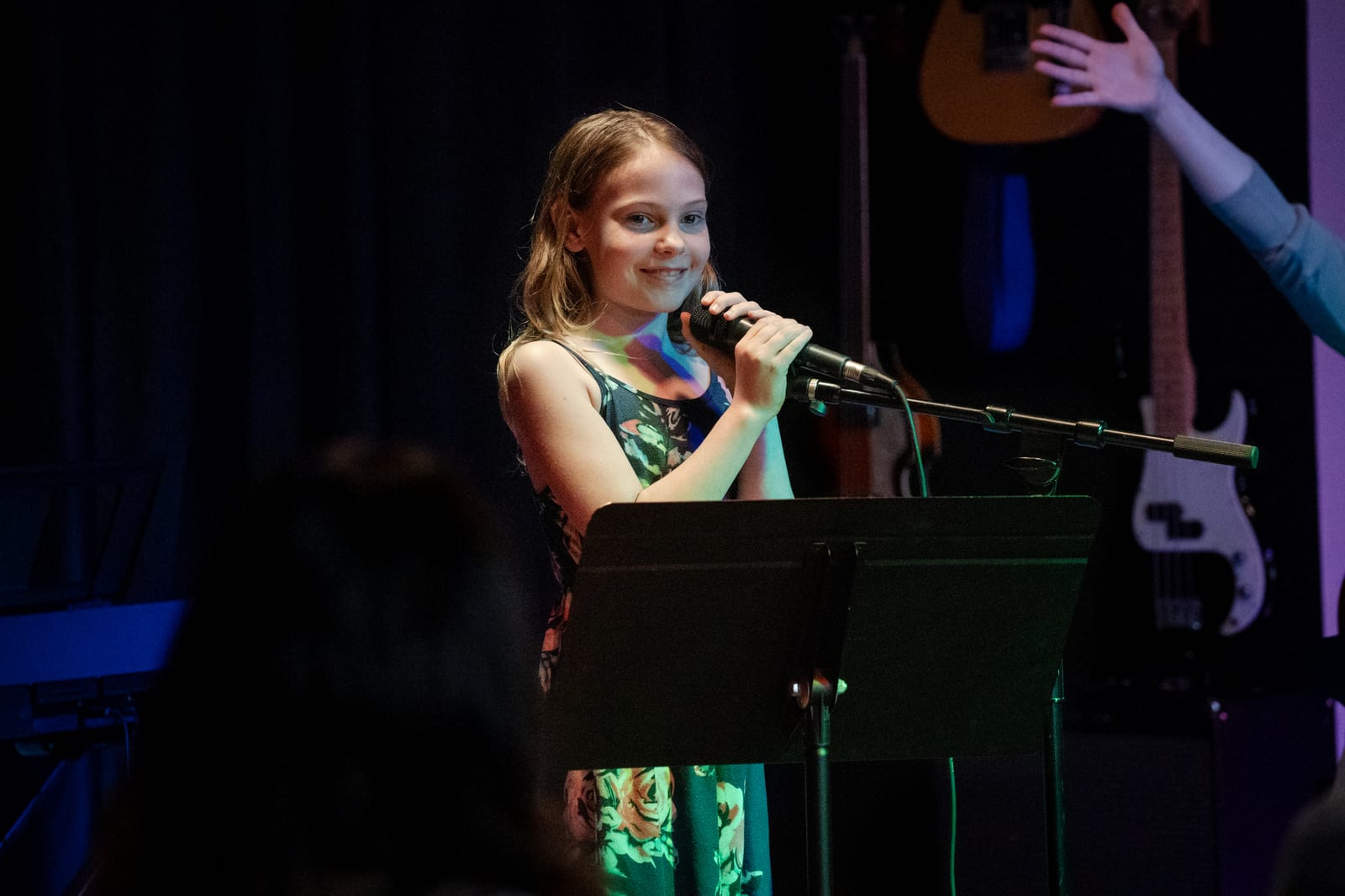 Vocal student and Twelve Tone summer camp performers on stage in Glenview, IL